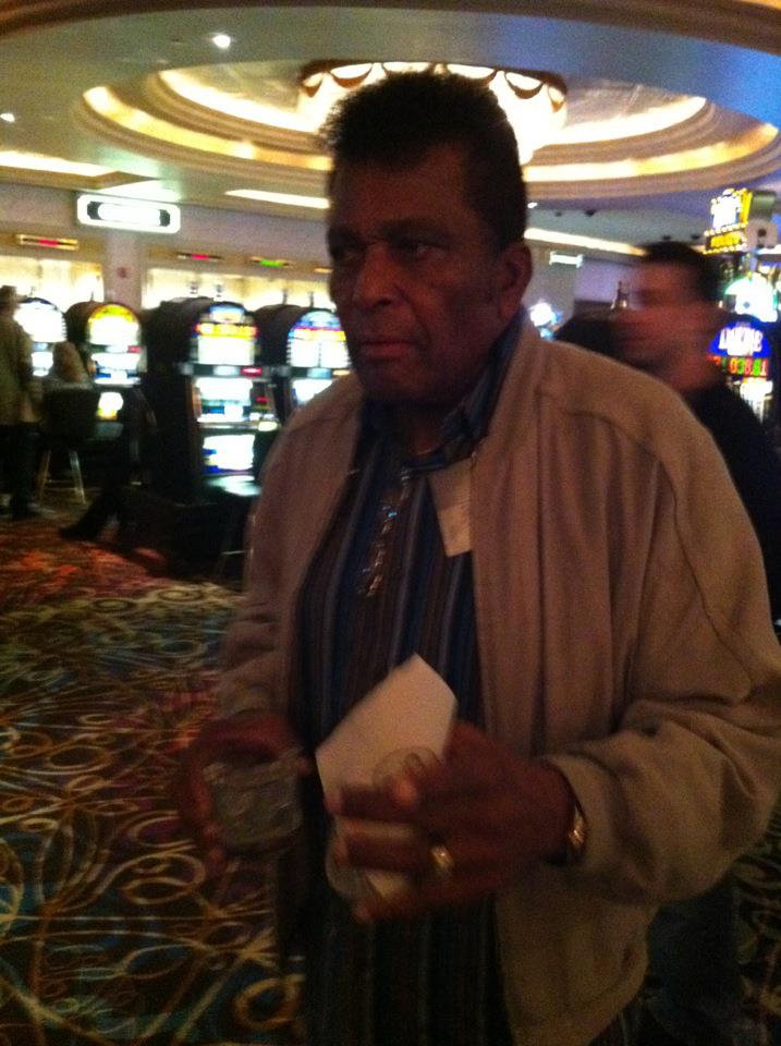 Charley Pride apprehensively approaching our blackjack table in Tunica, MS in 